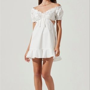 Astr White Cutout Dress